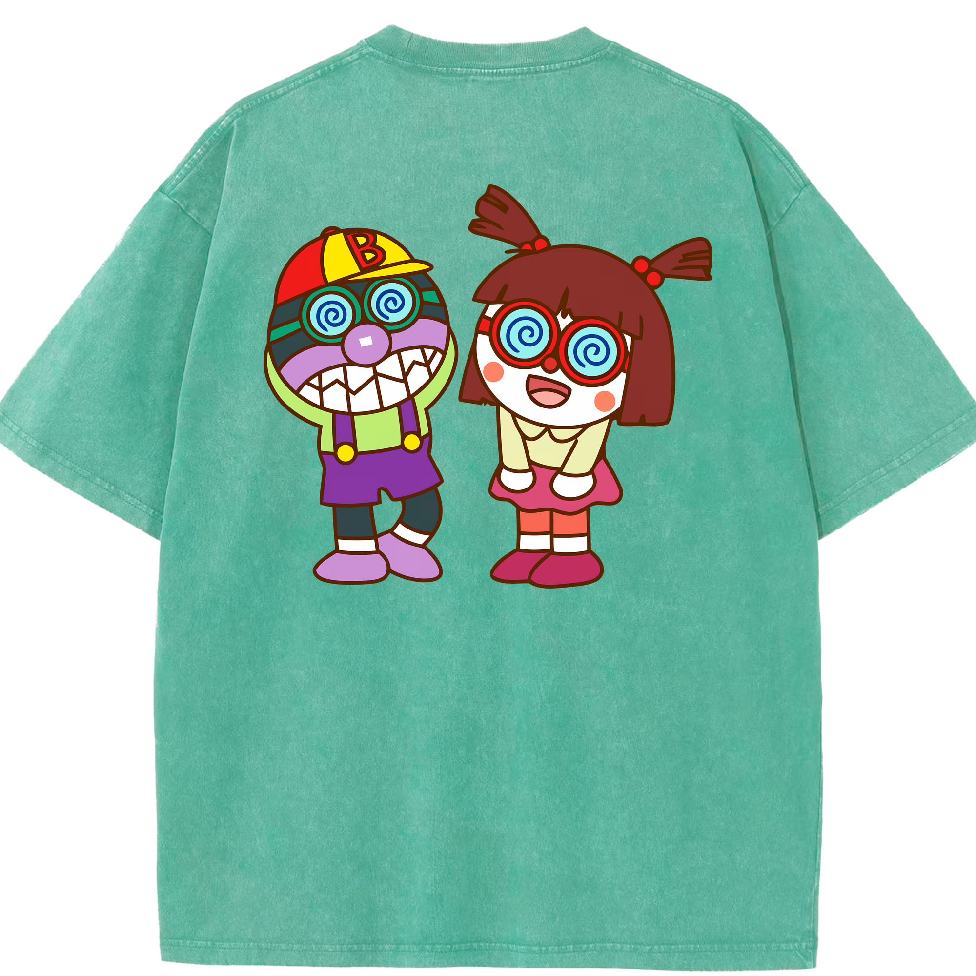 （画像用） アンパンマン Anpanman 綿100% ヴィンテージ風 半袖Tシャツ（背面プリント）